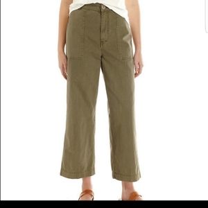 NWOT-Free People- Sunday Skies Wide Cropped Pants.